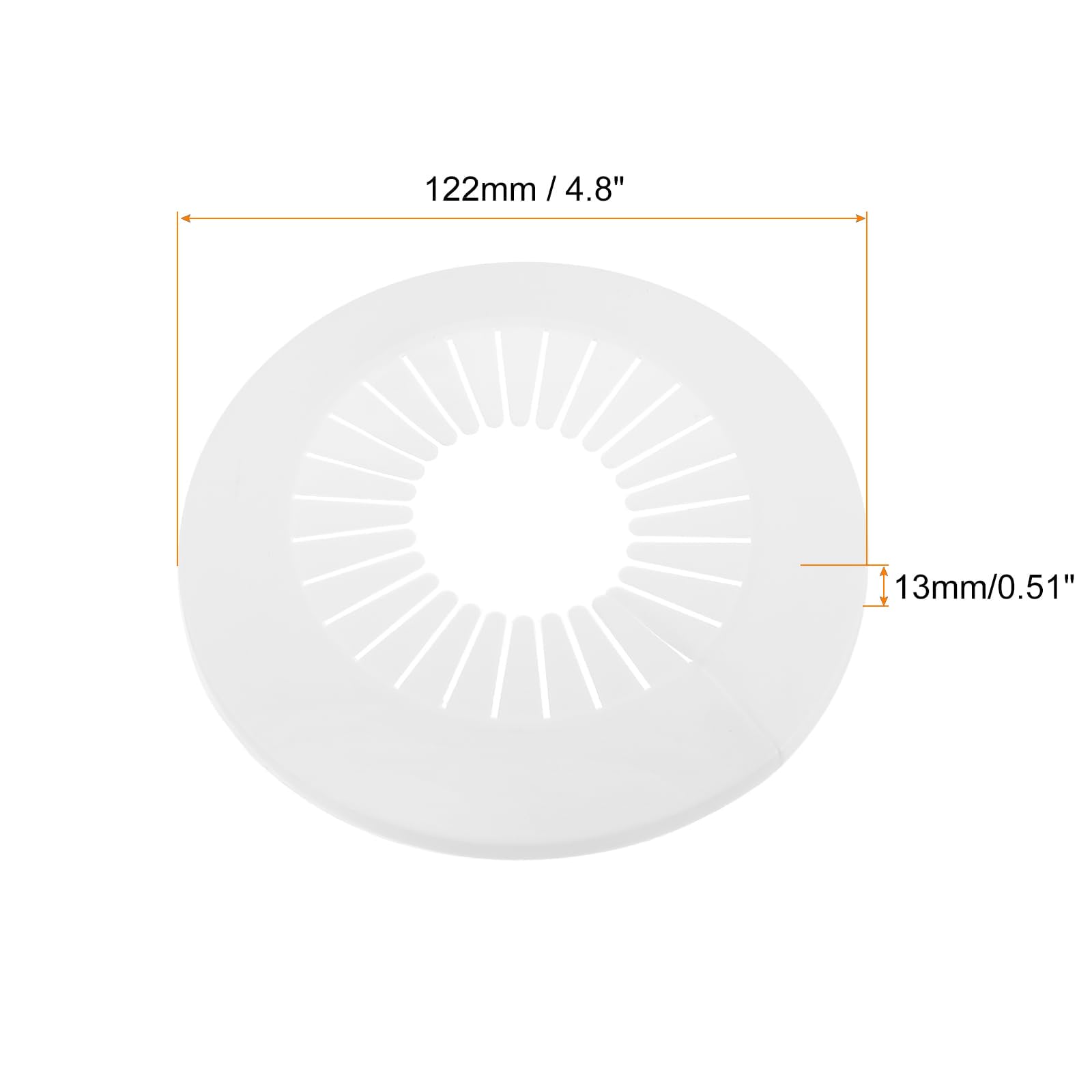 TOP-VIGOR 2pcs 50mm-78mm Pipe Cover Decoration, PP Plastic Escutcheon Pipe Collar for Water Pipe Drain Line - Image 2