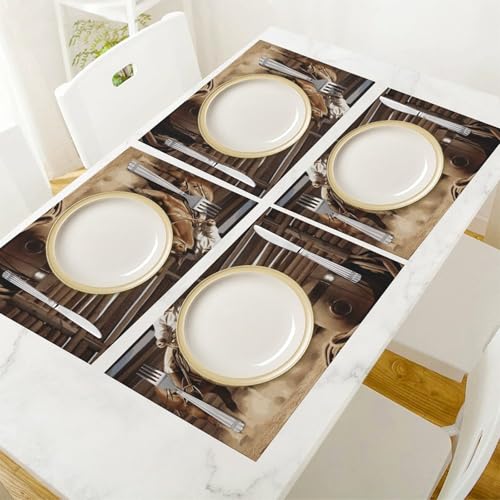 Set de table PVC résistant à la chaleur et imperméable Rodeo lot de 6