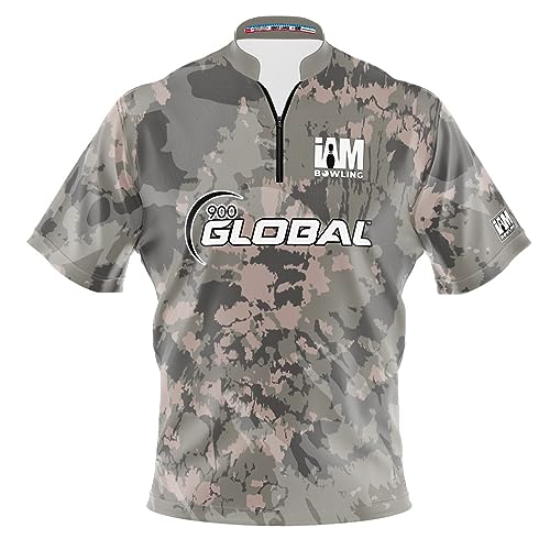 Logo Infusion Dye-Sublimated Bowling Jersey (Sash Collar) - I AM Bowling Fun Design 2052-9G - 900 Global - Airforce CAMO (Large)