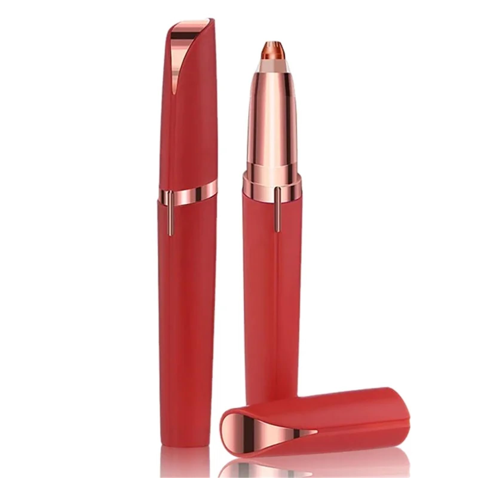 Epilatore elettrico per sopracciglia, caricatore USB, per la rimozione dei peli e delle sopracciglia, mini rasoio modellante indolore per la rimozione dei capelli (rosso)