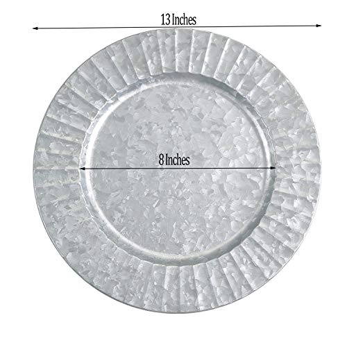Platos Cargadores Redondos de Metal Galvanizado Balsa Circle 4 pcs 13 in miniatura 2