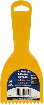 Homax 1/4" Tooth Adhesive Spreader for Ceramic Tile, Yellow, 3"