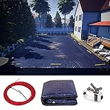 ColourTree 20' x 40' Rectangle Plus Navy Blue Winter Swimming Pool Cover Tarp Tarpco Safety Extra Heavy Duty ,Waterproof, UV Resistant - 8 Years Warranty ( Cover Size: 24' x 44' / 4 ft. Overlap )
