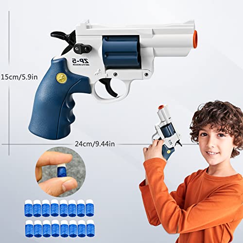 Double Barrel Toy Gun Foam Blaster Soft Bullet Toy Revolver With Shell Ejection Ejecting, Boy Toy With Suction Dart And Catridge, For Kids 6 7 8 9 10 Years Old Teen #TOP4