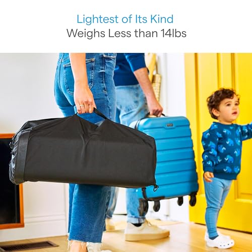 Munchkin Ultra-Lite 3-in-1 Playard, Travel Crib and Bassinet for Newborn Babies Up to 24 Months - Lightweight, No Tool Assembly, Mattress Plus Cover Included, Black - image 4