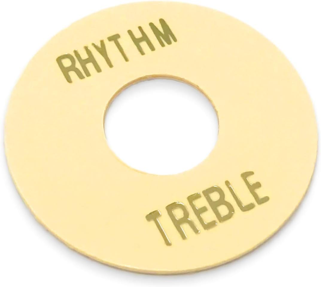 Cream with Gold Rhythm Treble Switch Washer Toggle Ring Plate for Gibson Les Paul SG Guitar SWR10-CRM