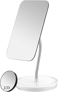 Espejo de maquillaje de escritorio con aument...