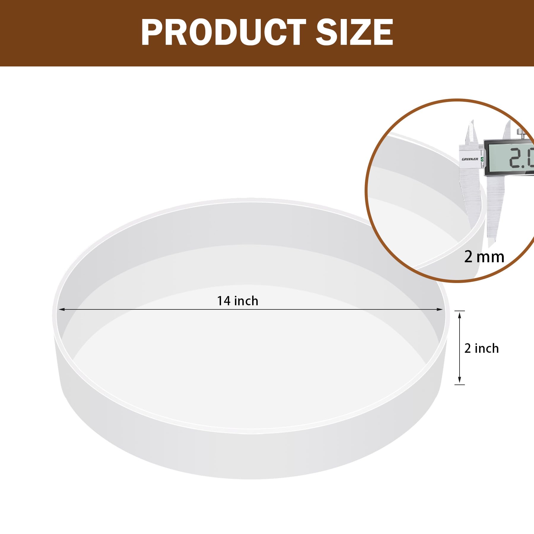 Extra Large Resin Table Mold 14 Inch Round Silicone Epoxy Resin Molds for River Table, DIY Crafts,Cutting Board, Desktop Decoration