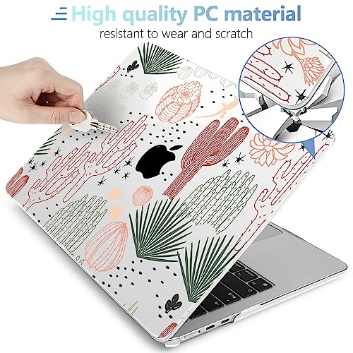 Image of MEEgoodo for M5 /M4 /M3 /M2 MacBook Air 15 inch Case 2026 2025 2024 2023, Case Fit Model (A3448 /A3241 /A3114 /A2941) for MacBook Air 15.3 inch, Cacti