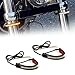 GTinthebox 2PC Flexible Switchback Dual-Color White & Amber LED Fork Turn Signal DRL Daytime Running Light Waterproof Adjustable Stips Bars kit Universal Fit Motorcycle Bike