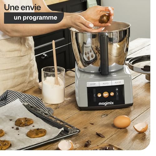 Magimix Robot Cuiseur Multifonction – Cook Expert - Bol Inox 3,5 L, Moteur Professionnel 1700 W – 12 Programmes Automatiques – Rouge