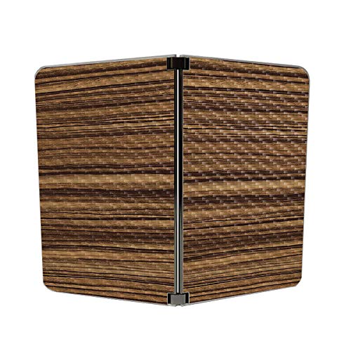 Image of MIGHTY SKINS MightySkins Carbon Fiber Skin for Microsoft Surface Duo - Dark Zebra Wood | Protective, Durable Textured Carbon Fiber Finish | Easy to Apply | Made in The USA