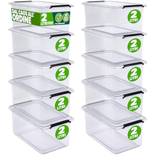 SICURE PER GLI ALIMENTI: il contenitore in plastica senza BPA può essere utilizzato per il congelamento fino a -25°C ed è lavabili in lavastoviglie. Cibo, piccoli oggetti, giocattoli o utensili possono essere conservati in modo pratico e adatto ai bambini.
