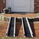 NUTZUNG: Diese stabile und sehr robuste Rollstuhlrampe ist ideal zum Verladen und Überwinden von Hindernissen.