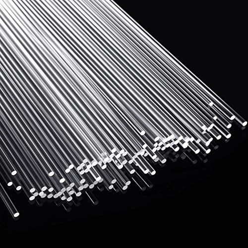 Vicenpal 120 Pcs 10 Inch Clear Acrylic Rods 1/8 Inch Diameter Acrylic Dowel Rods Round Plastic Strip Cake Topper Sticks for DIY Crafts Party Decorations Gardening - Image 8
