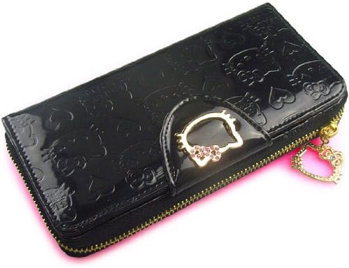 U-beauty Hello Kitty Pressed Black Purse Lady Multifunction Wallet
