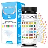 Lewondr 6 en 1 Kit de Prueba para Agua, 50 Tiras Reactiva Económica para Comprobar PH Nitrito Cloro Dureza Alcalinidad de Acuarios Peceras Estanque de Pez, Accesorio Rápido de Calidad de Agua
