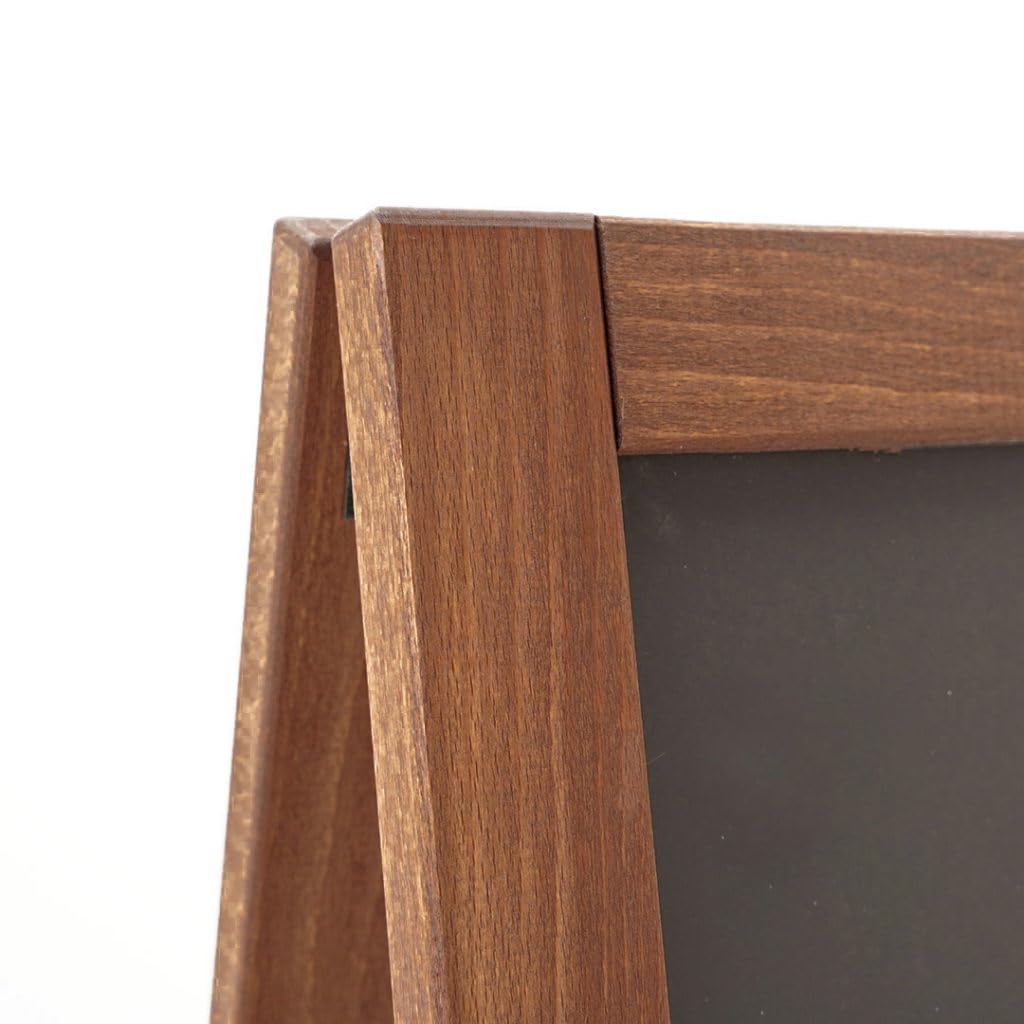 Cavalletto bifacciale con cornice in legno e lavagna magnetica nera 59x119cm scrivibile per esterno ed interno per lunga durata per ristoranti e negozi