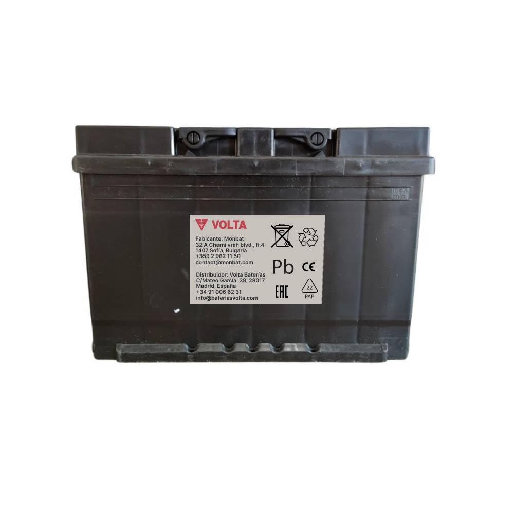 Bateria de Coche AGM 80Ah 800A Start-Stop Avanzado AGM - Borne +Dcha - Medidas Largo 315 x Ancho 175 x Alto 190 mm con 2 años de Garantía - Fabricación Europea.