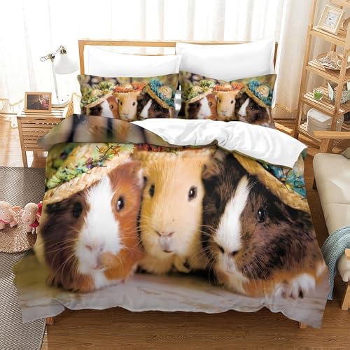 Parure de lit chiot doré 200x200 avec housse de couette microfibre 3D