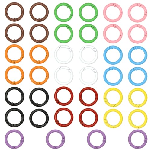 Asamuyu 40 Pcs 10 Colors Round Spring O Rings cover