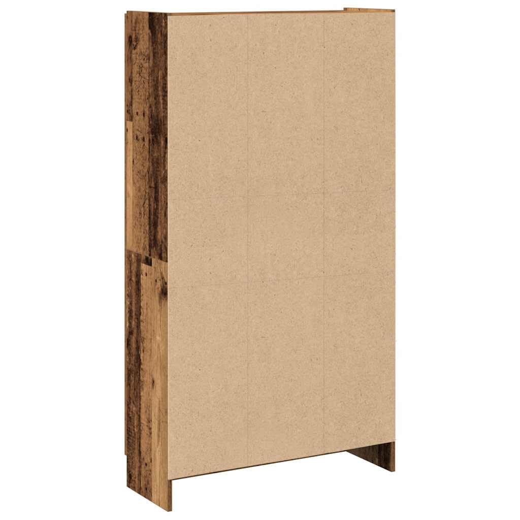 Vitrina de Cristal,Vitrina Salón,Mueble de Salón,Aparador Comedor,Aparador Cocina,Estantería Oficina,con Estantes PuertasAparador Madera ingeniería Madera Envejecida 82,5x30,5x150 cm