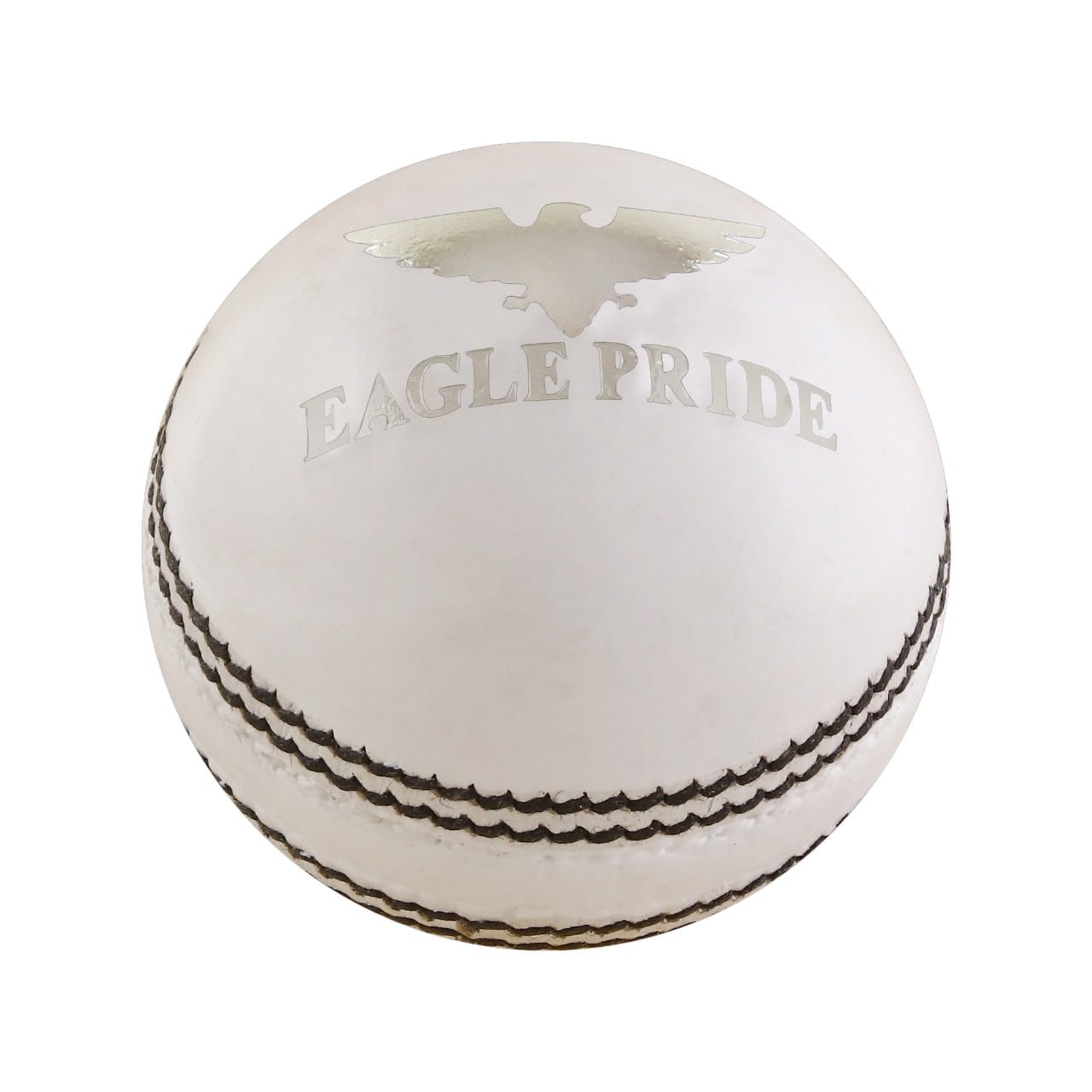 Eagle Pride Premium Hand-Stitched Leather Cricket Balls for Club, Practice, Test, One Day, and T20 Matches – Tanned Leather, Polished County Crown Match Balls, (156g / 5.5oz) (White, Pack of 2)