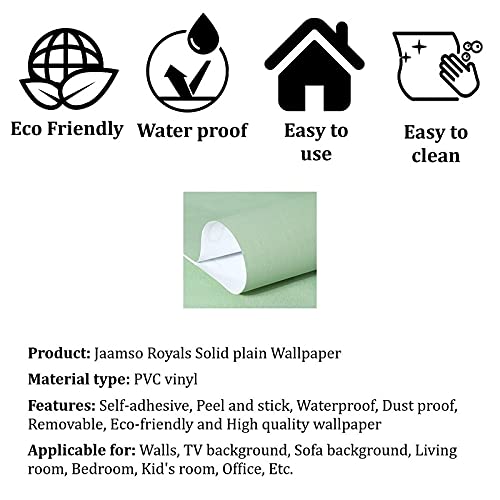 Image of JAAMSO ROYALS Mint Green Plain matt Wallpaper - Self Adhesive, Water Proof, Peel and Stick Sticker (60 CMx 100 CM, Mint Green)