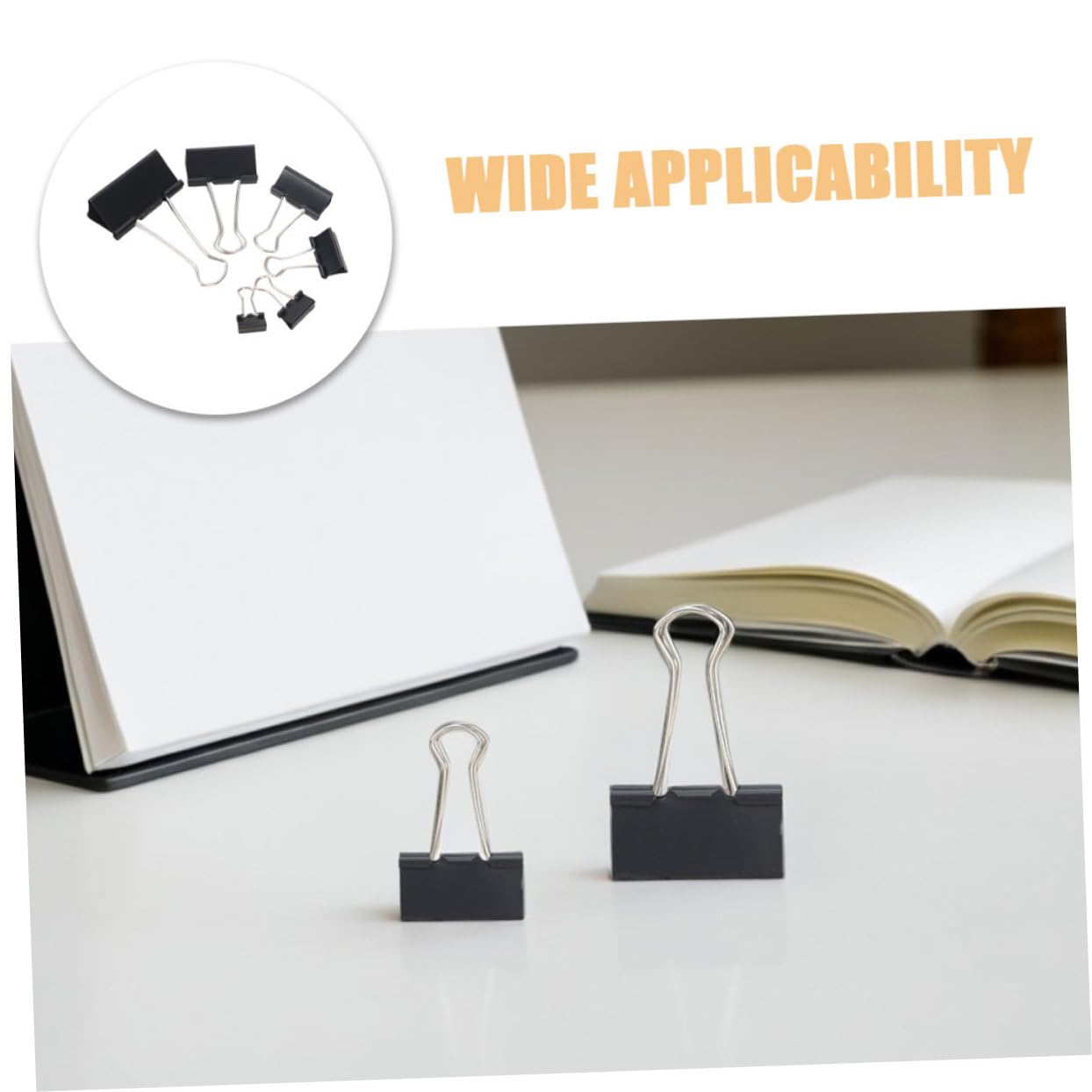 SHINEOFI 120 Piezas Clips de Carpeta de Metal Clips Pequeños para Papel Sujetadores Metálicos para Papel Abrazaderas Metalicas para Carteles de Suministros de Oficina