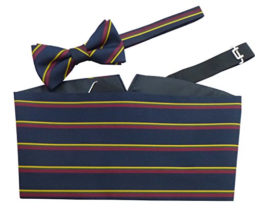 Mouchoir, nœud papillon et cummerbund Royal Marines ensemble d'accessoires costume smoking homme