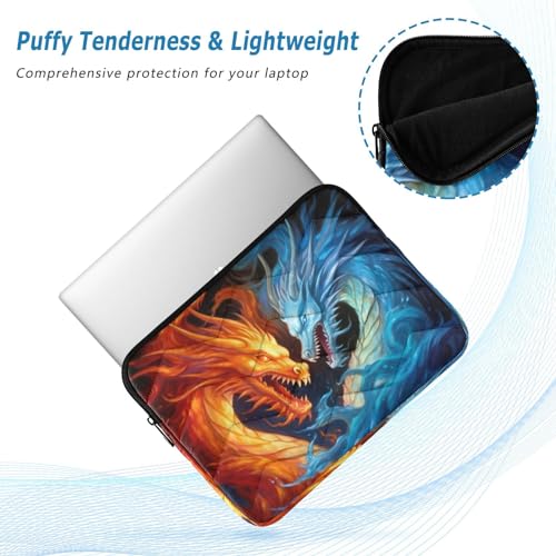 Funda para portátil con diseño 3D dragones 13-14 pulgadas miniatura 5
