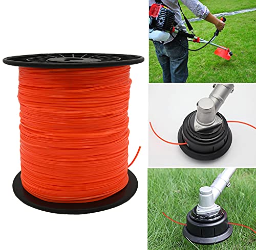 Kako 080 Trimmer Line Square Weed Wacker String .080-Inch-By-1200-Ft Commercial Grade Square String Trimmer Line, Weed Eater String .080 Fits Most String Trimmer(Orange) #TOP5