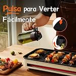 TrendPlain Pulverizador Aceite Spray 470ml – 2 en 1 Spray Aceite Cocina, Dispensadora para Freidora de Aire, Ensaladas, Vinagre y Accesorios Cocina (1 unidad, Negro-1)