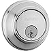 Kwikset 816 KeyControl Deadbolt Deadbolt Lock, Satin Chrome Round Exterior Keyed Front Entry Door, Pick Resistant SmartKey Rekey Security, Single Cylinder Dead Bolt