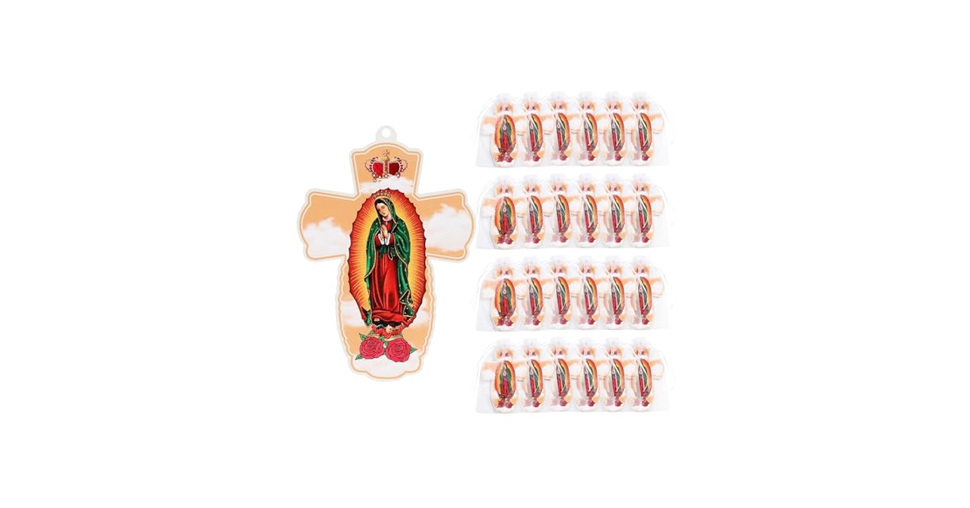 Amazon.com: 24 Pcs Our Lady of Guadalupe Wood Wall Cross