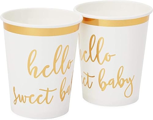 Miniatura 4 de Hello Sweet Baby Shower Supplies, juego de vajilla (144 piezas, sirve 24)