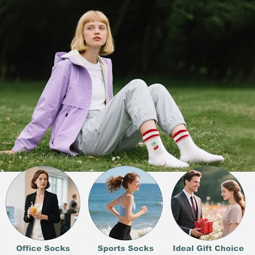 Image of BISOUSOX Pilates Socks Cute Grippy Socks Woman, Ruffle Frilly Grip Ankle Lettuce Dress Yoga Non Slip Sock Size 5 7-9