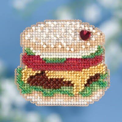 2 Kit Bundle, Counted Glass Beads : Hamburger and Pineapple