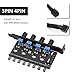 SinLoon 4 Knob Cooling Fan Speed Controller PC 8 Channels 12V Fan Hub for CPU Case HDD VGA PWM PCI Bracket- 4Pin Interface Power Supply (4 Pin 4Knob)