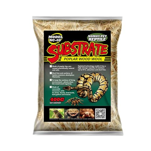 NUZAMAS Copeaux de bois de tremble pour reptiles, chips, fibre de bois, herbe de raphia, paille naturelle, paniers d'emballage pour lézards, tortues, hamsters