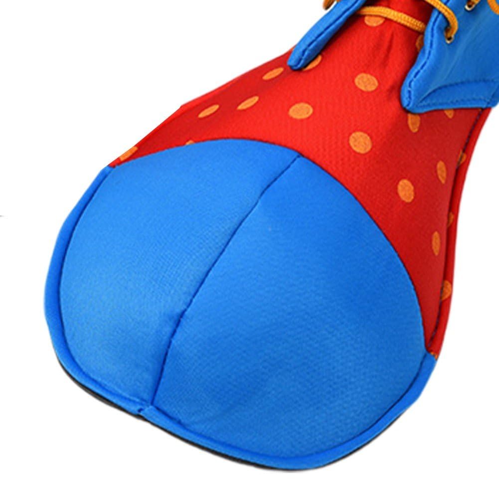 Par De Zapatos De Payaso Para Adultos De Halloween, Tela Suave Y Diseño Colorido, Ideales Para Disfraces De Carnaval Y Fiestas Temáticas, Talla única 35 Cm