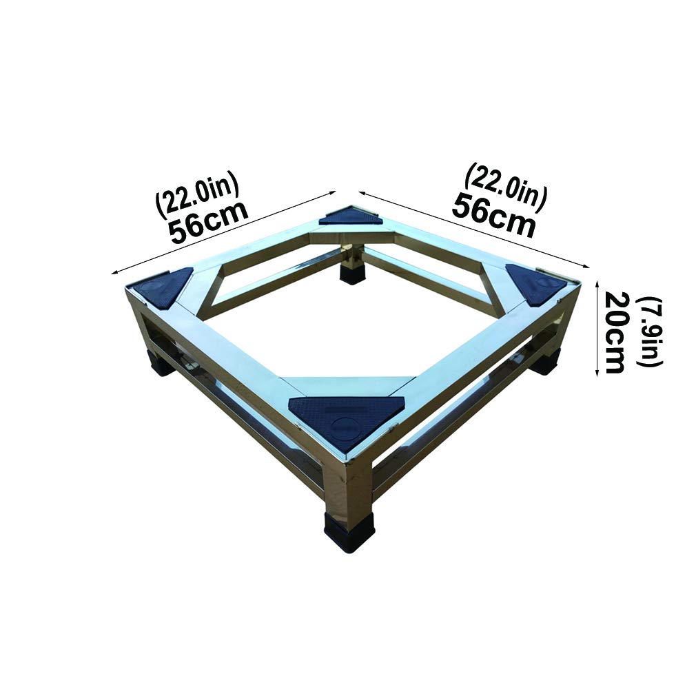 Soporte para electrodomésticos de alta resistencia – Plataforma elevada para lavadora y secadora de hielo – Soporte resistente y duradero para eficiencia de espacio y organización mejorada