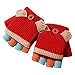 Briskorry Gants d'hiver chauds tricotés pour filles et garçons - Mitaines tricotées - Mitaines - Convertibles - Flip Top extensible - Moufles thermiques pour 2-8 ans