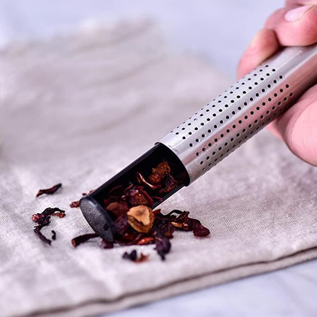 Stainless Steel Tea Infuser Stick Pipe Filter Reusable Teapot Coffee Herbal Holder Strainer Tube Spices Soup Tools