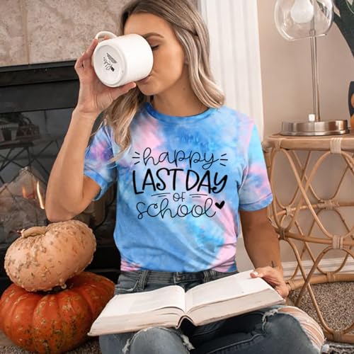 ALLTB Last Day of School Shirt for Teachers Women Teacher Life T-Shirt School Graduation Tee Appreciation Gift Shirt Top - Image 3