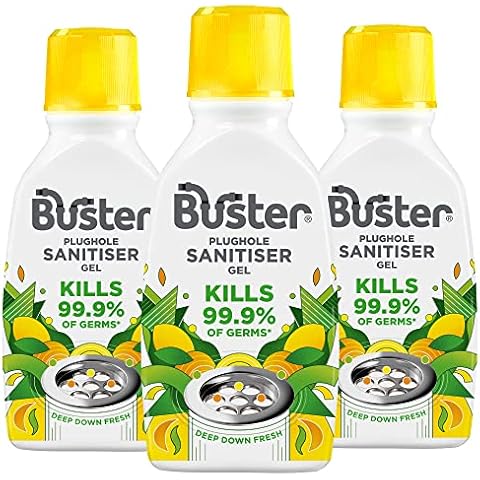 Buster Citrus Plughole Sanitiser Gel Pack of 3 Cover
