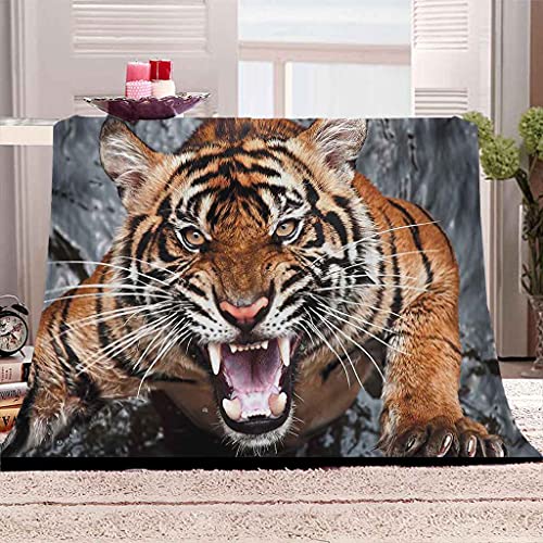 Couverture tigre flanelle 3D de qualité supérieure 150x200 - 2