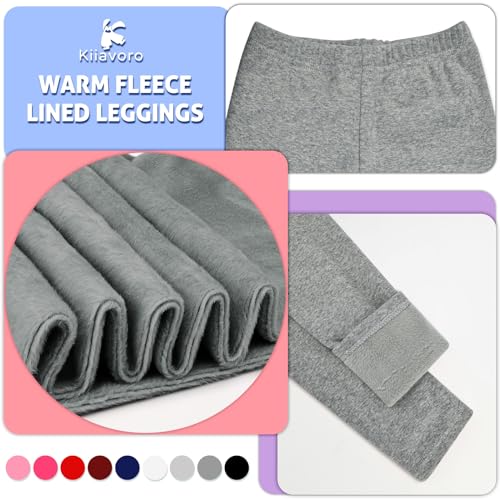 3 Pack Girls Fleece Lined Leggings Cotton Kids Winter Warm Leggings Thick Thermal Tights Pants2