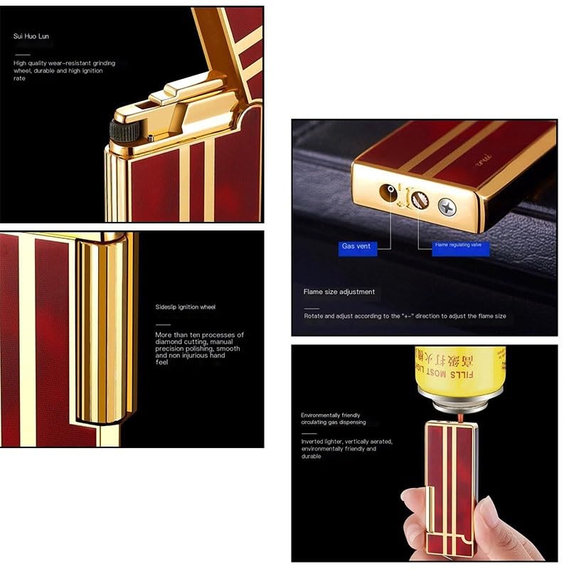 Encendedor recargable ultradelgado con llama ajustable miniatura 7