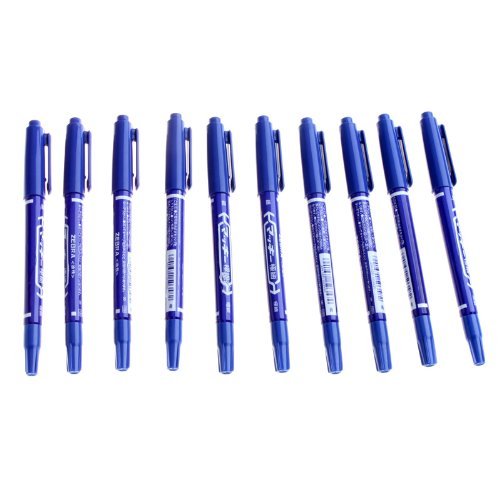 TOMTOP 10PCS Dual Tattoo Body Piercing Skin Scribe Stencil Markers Dermal Surgical Medical Pen